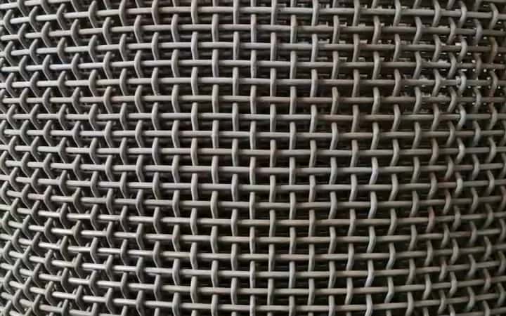Close view of woven wire mesh