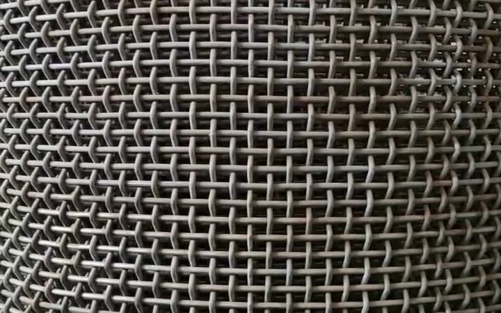 Close view of woven wire mesh