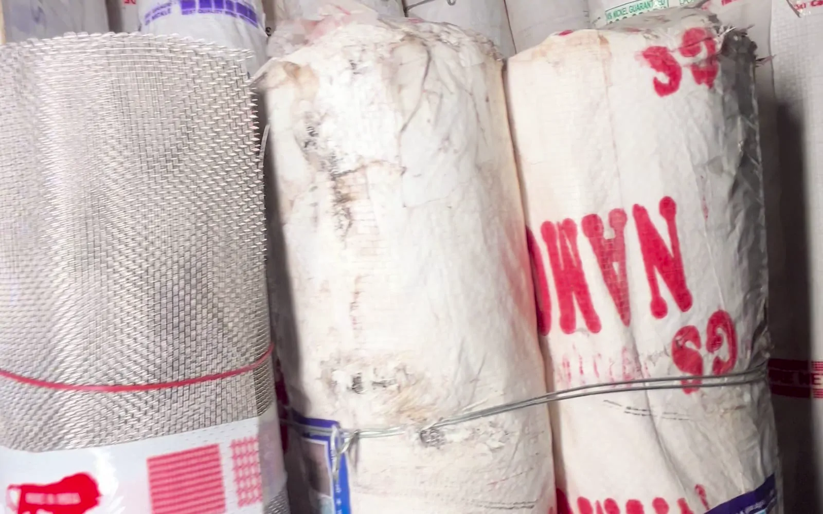 Mosquito net rolls with printed labels