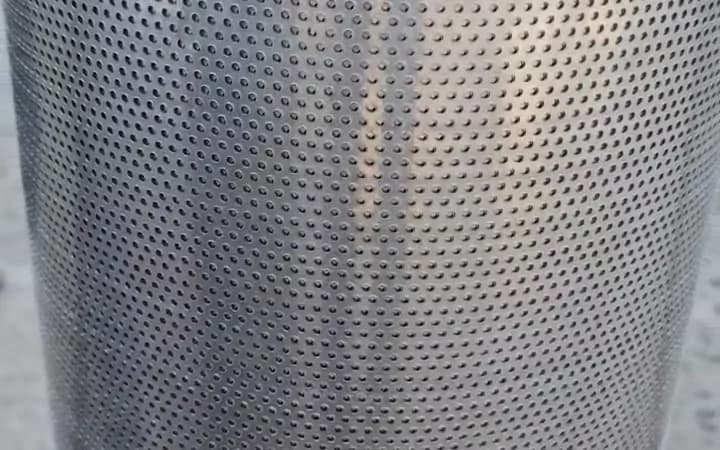 Fine round perforation on a rolled sheet