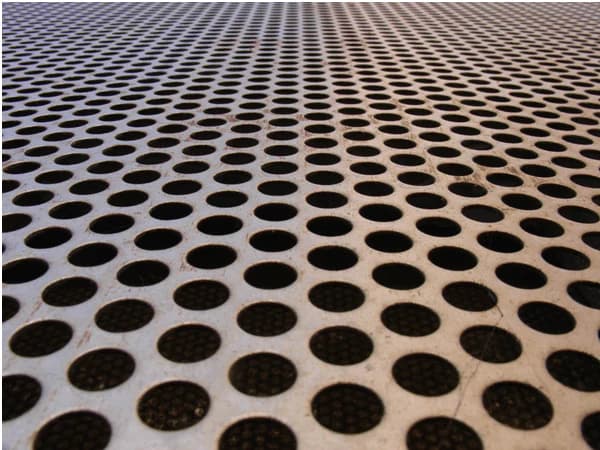 GI perforated sheet with circular and pattern perforations