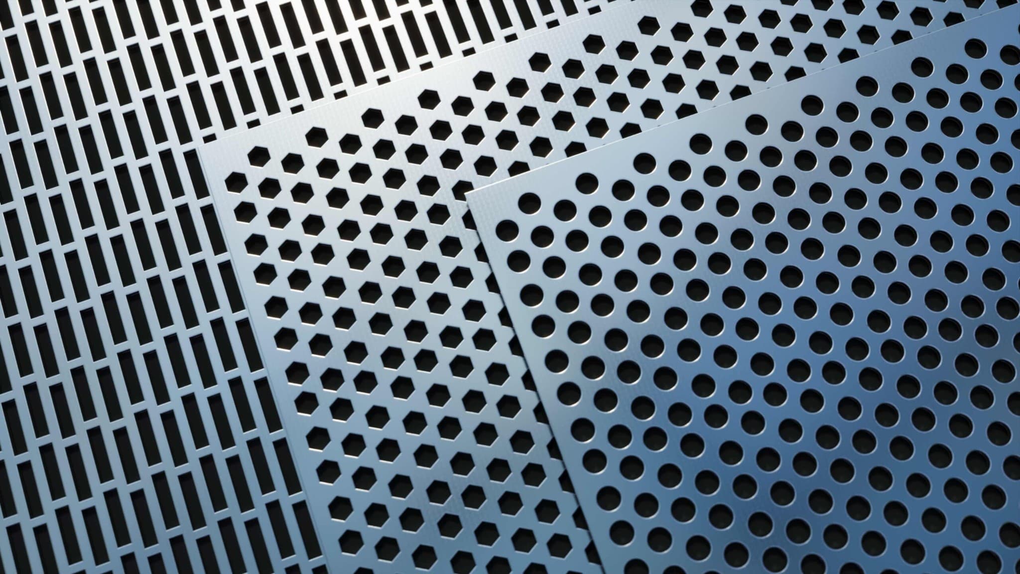 GI perforated sheet with circular and pattern perforations