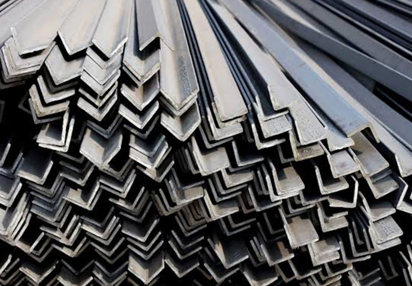 Industrial steel sections including MS angles, pipes, and bars