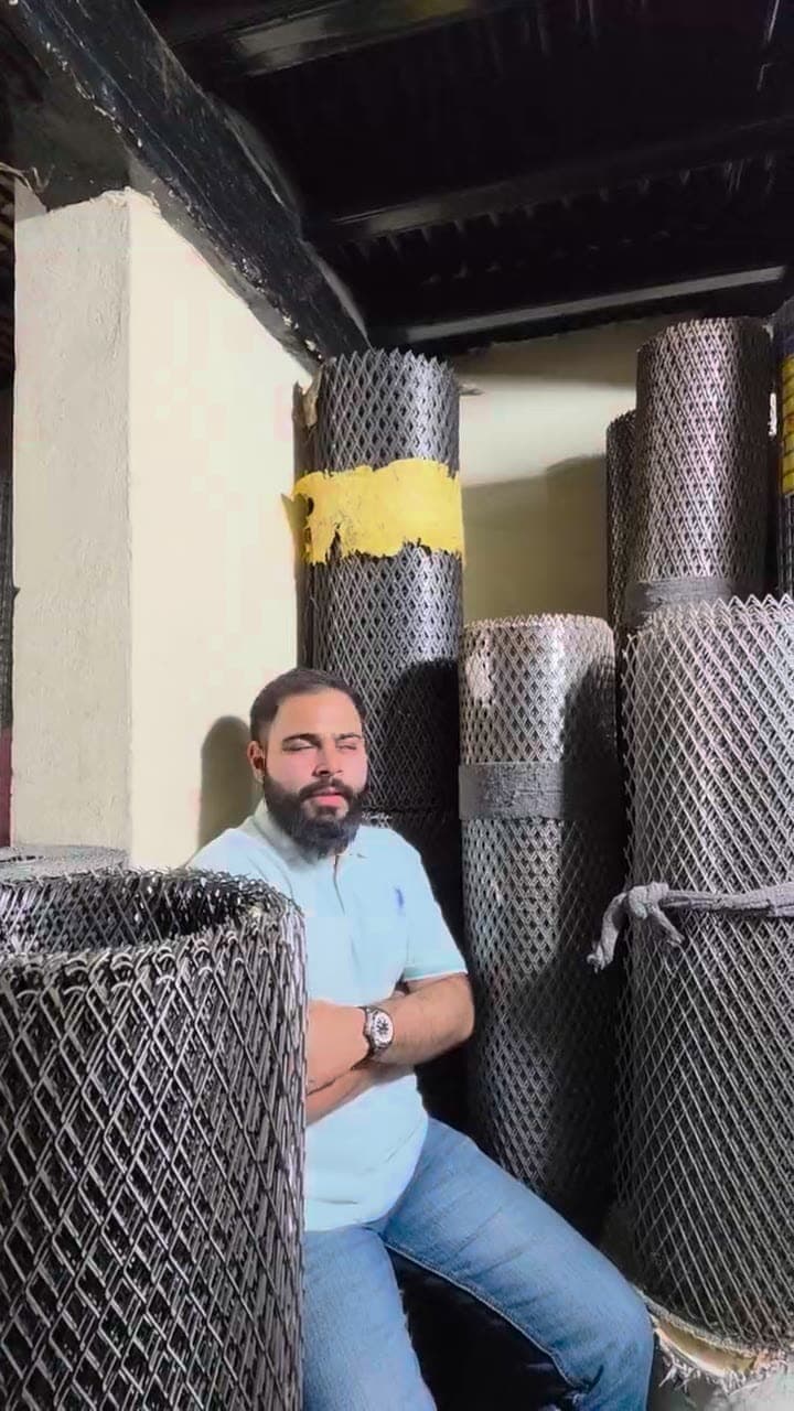 Expanded metal mesh rolls at HM Ibrahim & Co, Siyaganj, view 2